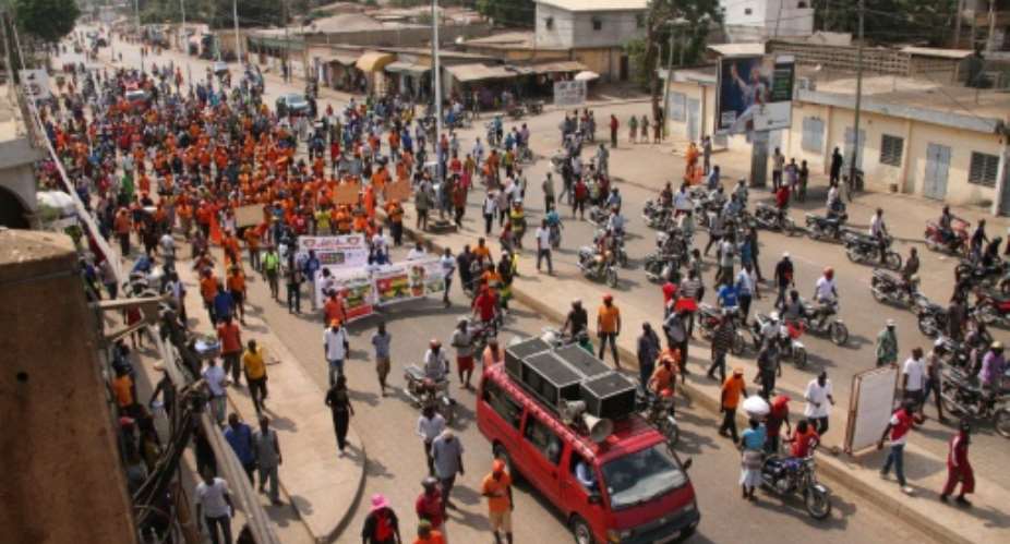 The size of the Togo opposition protests has dwindled and in the last two months there have been none -- the last one was on January 26 and few people turned out.  By MATTEO FRASCHINI KOFFI AFPFile