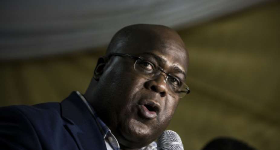 The son also rises: Felix Tshisekedi's father was veteran opposition leader Etienne Tshisekedi, who died nearly two years ago.  By JOHN WESSELS AFPFile
