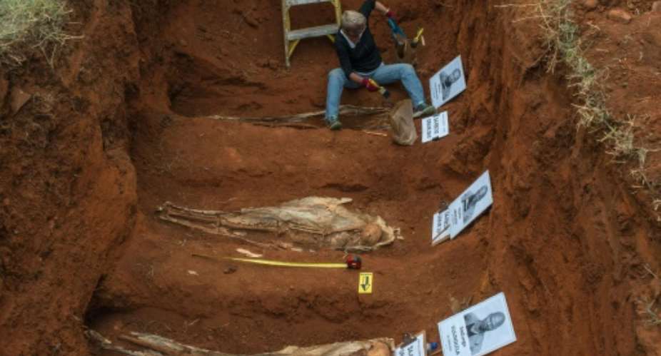 The South African government plans to exhume  scores of bodies of political prisoners executed between 1960 and 1990, and return them to their families.  By MUJAHID SAFODIEN (AFP)