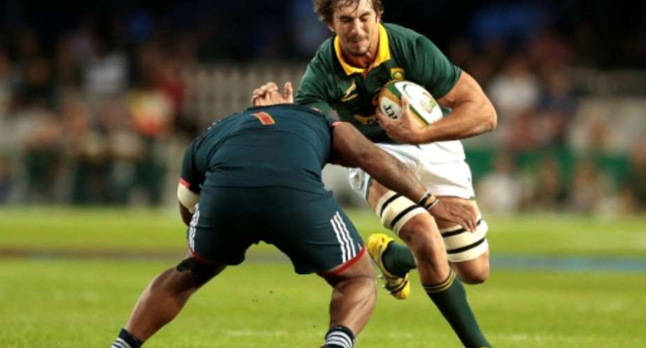 The Springboks have opened an internal probe into Eben Etzebeth over allegations of assaulting and racially abusing a homeless man just before the World Cup.  By GIANLUIGI GUERCIA AFPFile