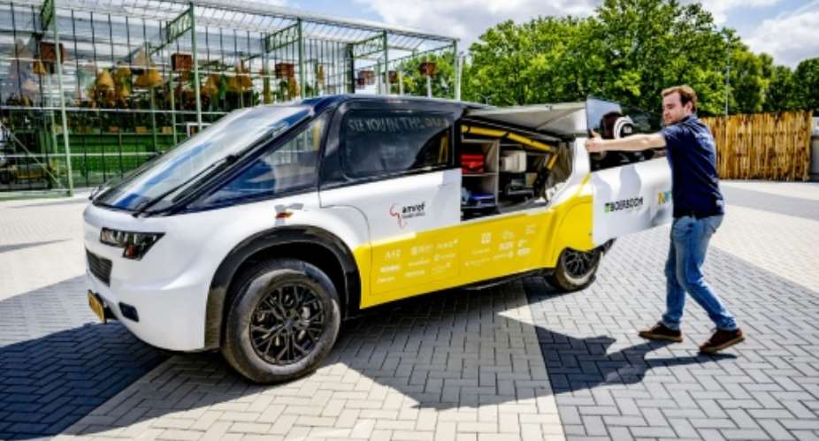 The Stella Juva solar ambulance is designed to reach inaccessible regions to provide healthcare.  By Robin Utrecht (ANP/AFP)