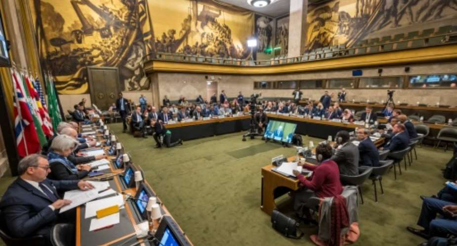 The Sudan talks were held at the UNs Palais des Nations headquarters in Geneva, Switzerland.  By Fabrice Coffrini (POOL/AFP)