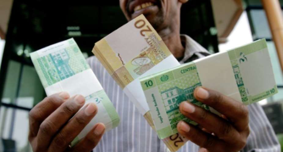 The Sudanese pound has lost about 60 percent of its value on the black market in the past year.  By ASHRAF SHAZLY AFPFile