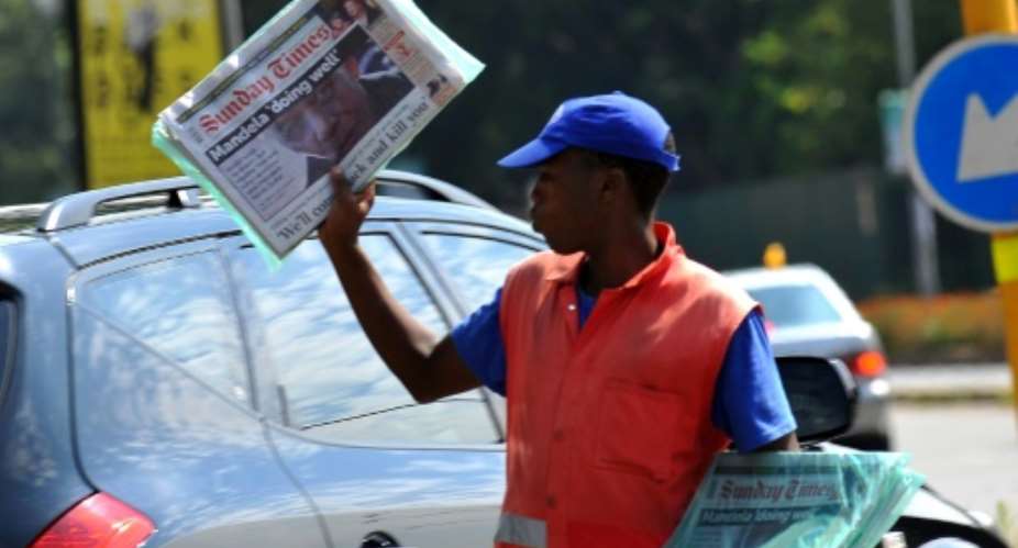 The Sunday Times is one of South Africa's leading newspapers.  By ALEXANDER JOE AFPFile