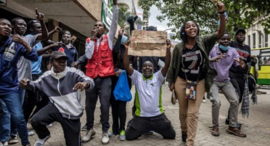 The tax hikes sparked fury among many Kenyans, who staged protests on Tuesday dubbed 'Occupy Parliament'.  By LUIS TATO (AFP)