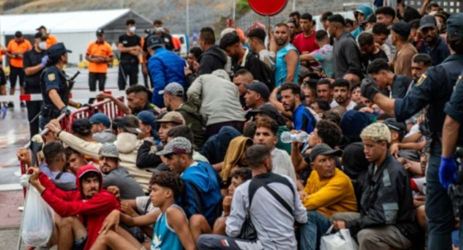 The thousands of migrants who remain in Ceuta live in precarious conditions.  By Antonio Sempere (AFP)