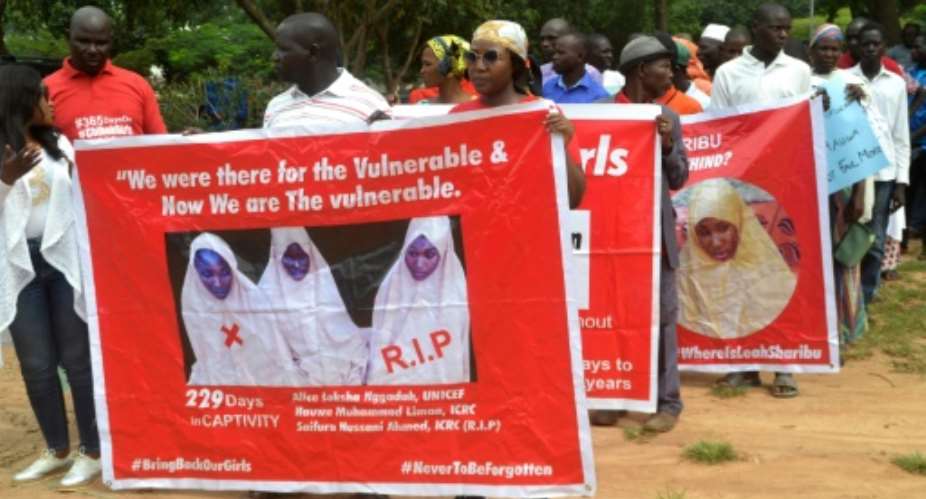 The three aid workers were kidnapped during a Boko Haram attack on the remote town of Rann, in northeast Nigeria, on March 1.  By Mudashiru ATANDA AFP
