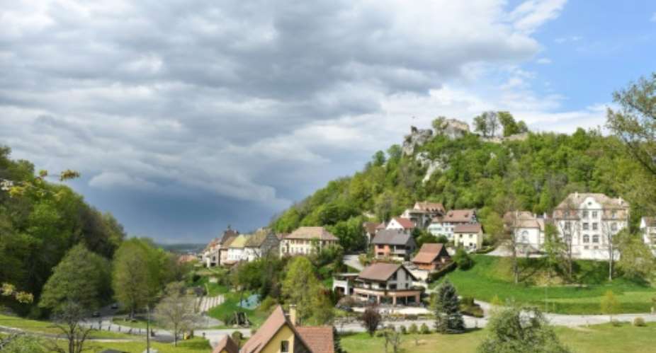 The tiny hilltop town of Ferrette lies in Alsace, a region where the far-right has gathered a sizeable following.  By SEBASTIEN BOZON (AFP)