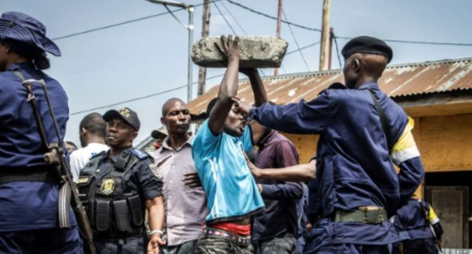 The town is adjacent to Rwanda, with two border posts which link it to the Rwandan town of Gisenyi.  By MICHEL LUNANGA (AFP)