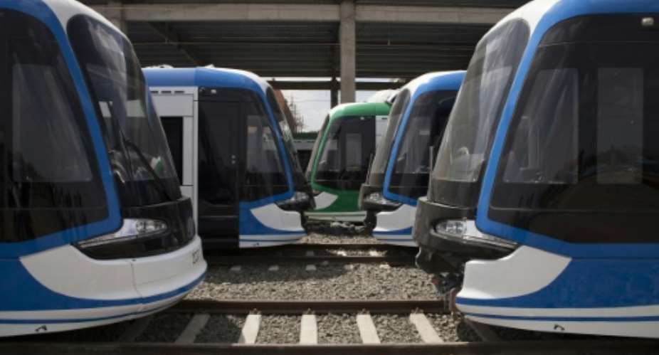 The two-line, 34-kilometre light rail system in Ethiopias capital Addis Ababa has been touted as a sign of the dividends the countrys rapid economic growth is paying to its people.  By ZACHARIAS ABUBEKER (AFP/File)