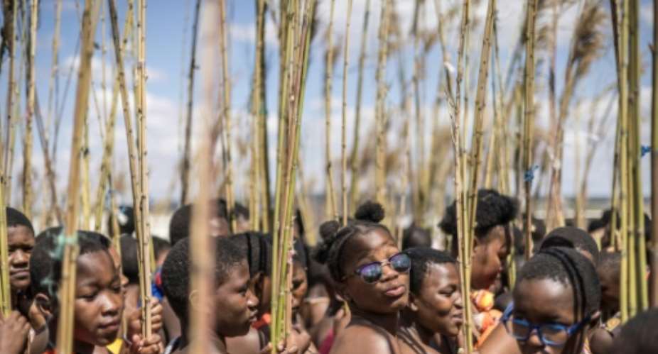 The Umhlanga Reed Dance is a traditional coming-of-age ceremony in Eswatini.  By MARCO LONGARI AFP