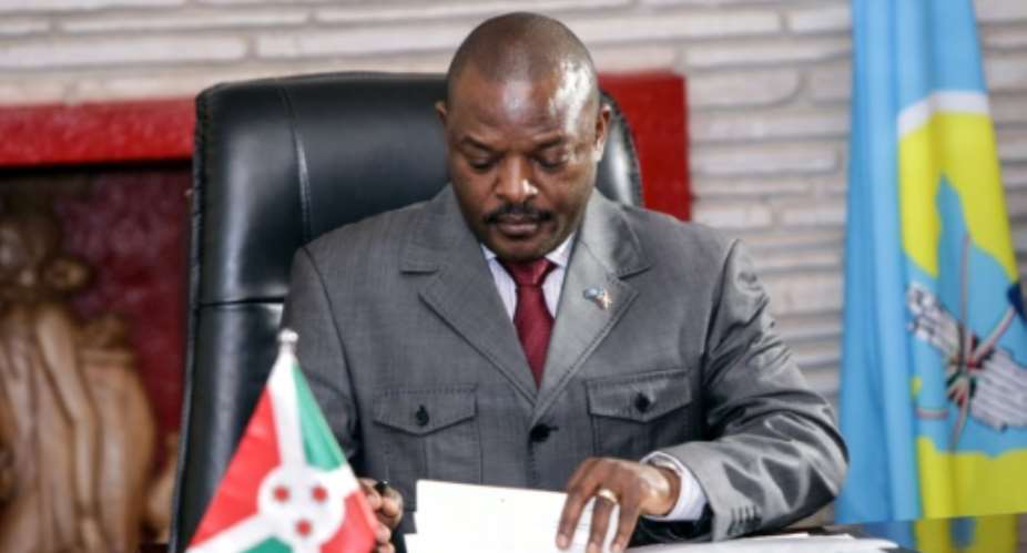 The UN has squarely blamed President Pierre Nkurunziza for fomenting hatred and violence.  By STR AFPFile