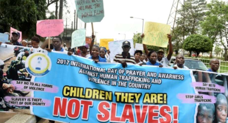 The UN said human trafficking in Nigeria was not always north towards Europe but also to the Gulf, Russia and southern Africa mainly for sexual and labour exploitation.  By PIUS UTOMI EKPEI AFPFile