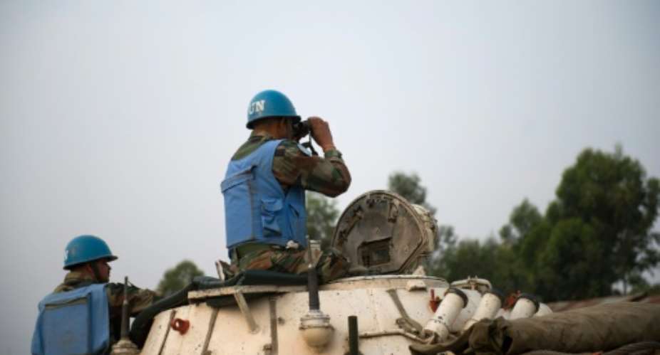 The United Nations has 19,000 soldiers, police and military observers deployed in the DR Congo, its biggest and costliest peacekeeping mission.  By PHIL MOORE AFPFile