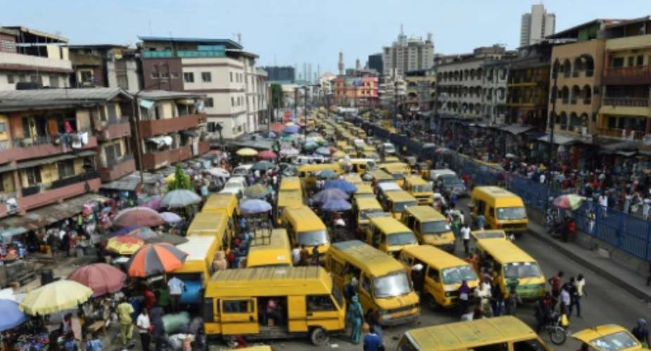 The urban sprawl of Lagos.  By PIUS UTOMI EKPEI AFP