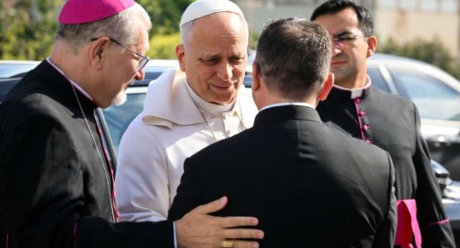 The visit by the first American pope came on the day the US celebrates 250 years of independence.  By Tiziana FABI (POOL/AFP)