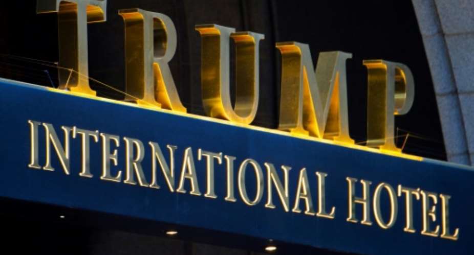 'Shithole' projected on Trump's hotel in Washington