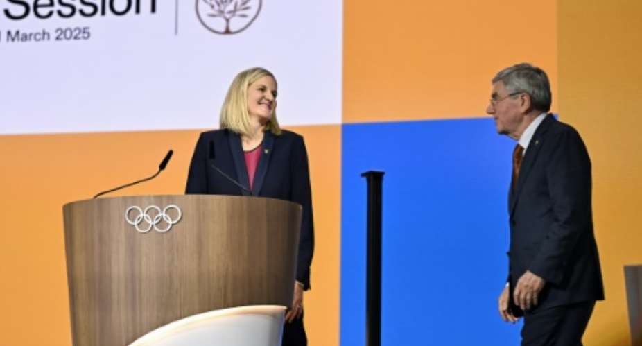 Thomas Bach said his successor as IOC president Kirsty Coventry of Zimbabwe would more than meet the expectations of Africa.  By Fabrice COFFRINI (AFP)