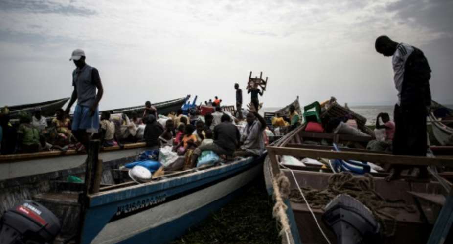 Thousands of Congolese have fled to Uganda to escape fighting.  By JOHN WESSELS AFPFile
