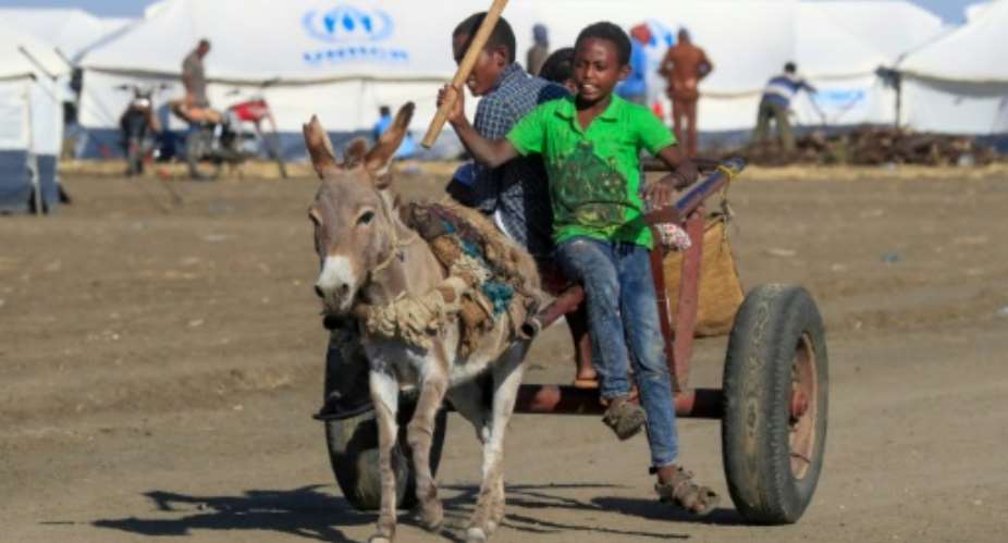 Thousands of Ethiopian refugees have fled the Tigray conflict and reached the Tenedba camp in Mafaza, eastern Sudan.  By ASHRAF SHAZLY AFP