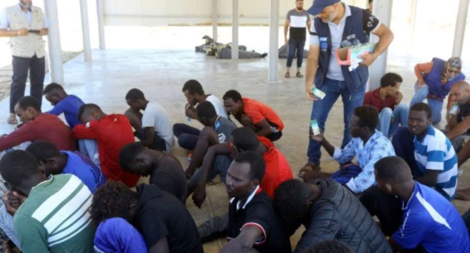 Thousands of migrants are stranded in Libya.  By Mahmud TURKIA AFP