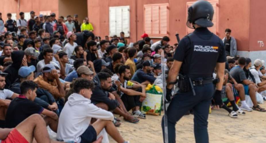 Thousands of migrants remain in Ceuta, many living rough on the streets.  By Antonio Sempere (AFP)
