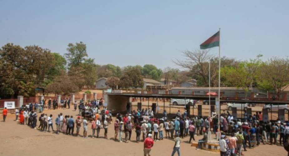 Thousands of people queued from early morning to cast their ballots.  By Amos GUMULIRA (AFP)