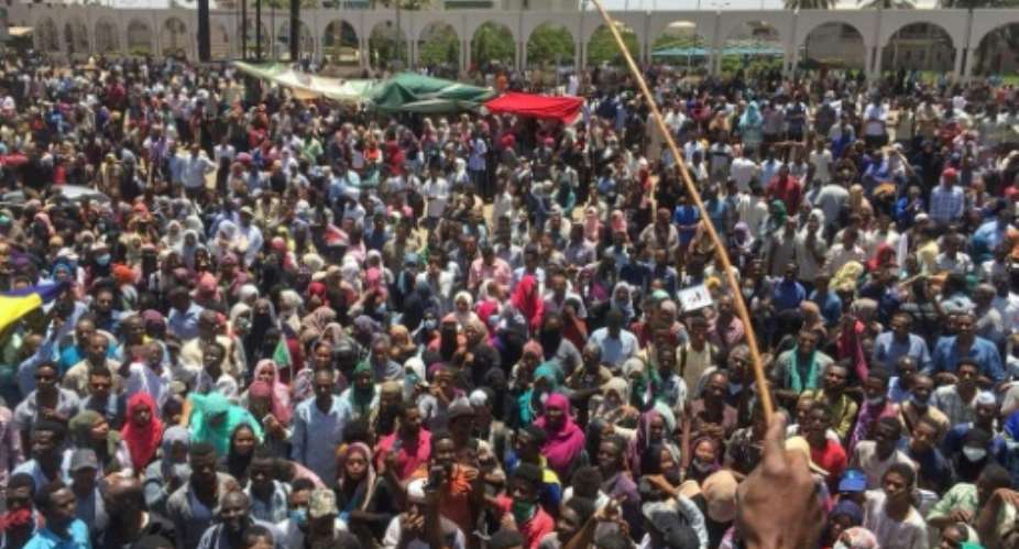 Thousands of protesters have been demonstrating since Saturday outside the army complex that also houses Bashir's residence and the defence ministry.  By - AFP