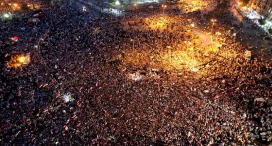 Cairo's Tahrir Square.  By Marwan Naamani AFP