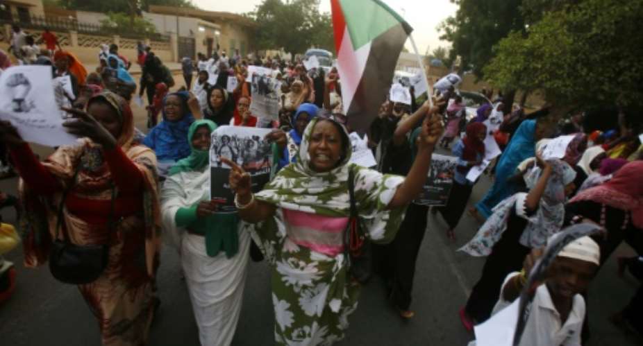 Thursday's march by Sudanese women was the latest in a string of moves by protestors to pressure the ruling generals to hand power to civilians.  By ASHRAF SHAZLY AFP