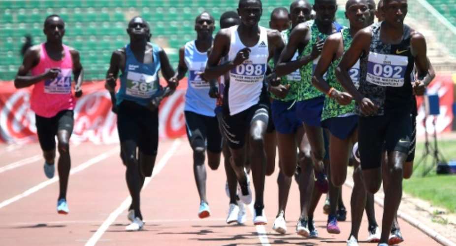 Timothy Cheruiyot led the 1,500m field home in the Kenya trials.  By SIMON MAINA AFP