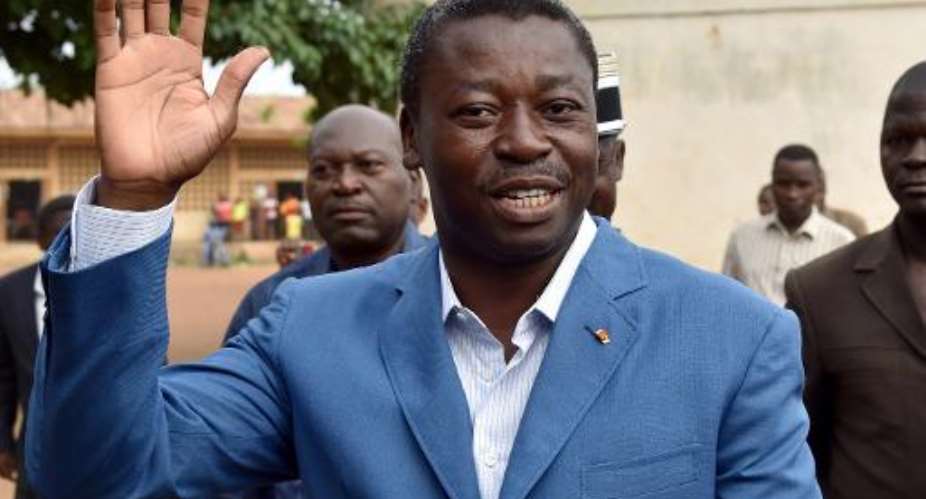 Faure Gnassingbe has sworn the oath of allegiance for a third term of office after his recent election victory.  By Issouf Sanogo AFP