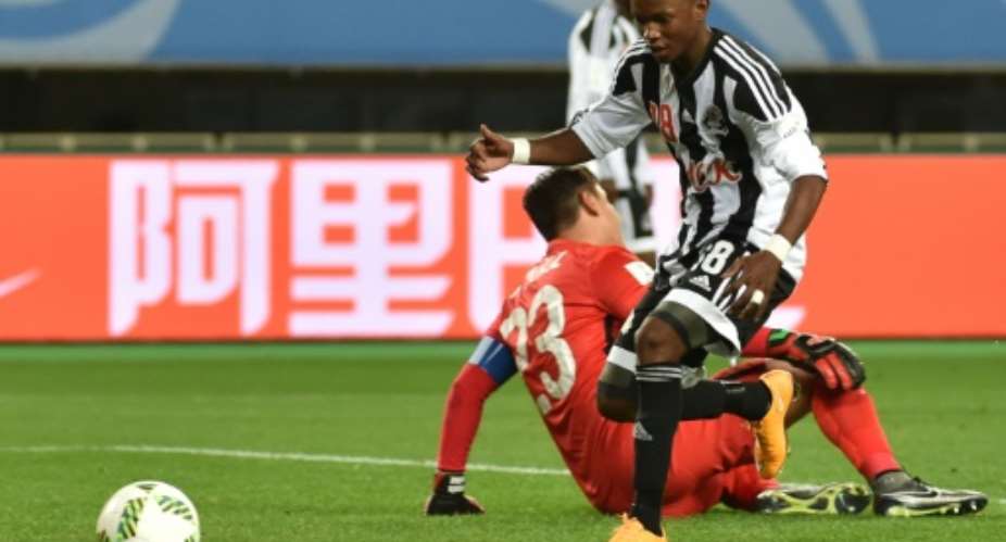 TP Mazembe player Kalaba front has netted six times in the Confederation Cup this season, making him joint leading scorer with Arsenio 'Love' Cabungula.  By Kazuhiro Nogi AFPFile