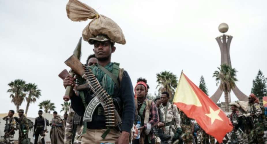 TPLF fighters recaptured Mekele from government forces in June.  By Yasuyoshi Chiba AFPFile
