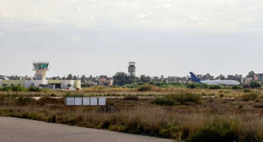 Tripoli's sole functioning airport Mitiga seen in this October 2019 picture has been hit by rocket fire many times as rival forces battle for the Libyan capital.  By Mahmud TURKIA AFPFile