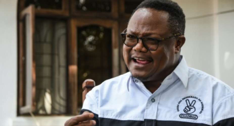 Tundu Lissu was Chadema's candidate in the 2020 presidential election, but lives in exile in Belgium following an attempt on his life in 2017.  By STRINGER AFPFile