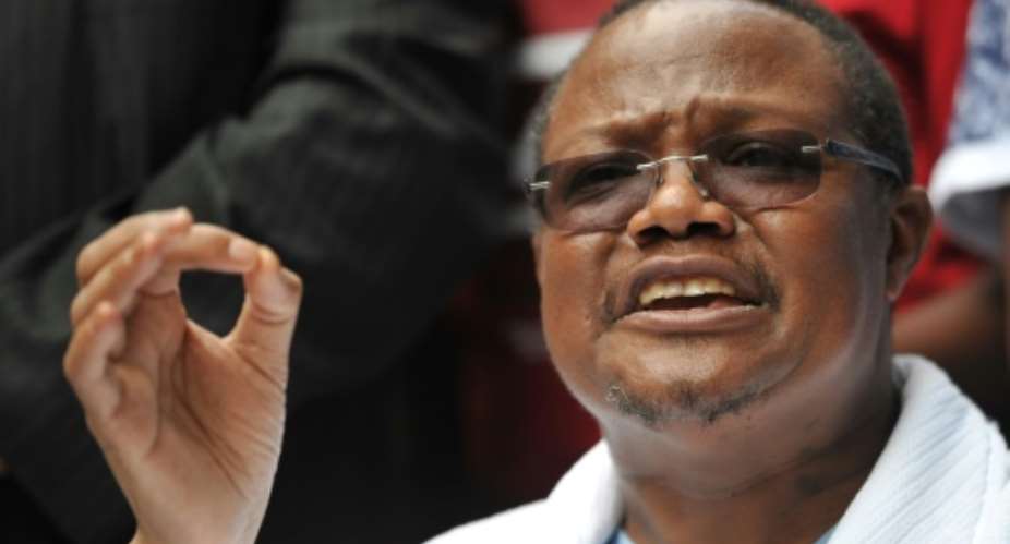 Tundu Lissu was shot and critically injured at his home in September 2017.  By TONY KARUMBA AFPFile