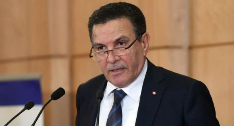Tunisian Defence Minister Farhat Horchani delivering a speech during the opening of The Fourth Arab Forum on Asset Recovery AFAR , in the Tunisian city of Hammamet on December 9, 2015.  By Fethi Belaid AFPFile