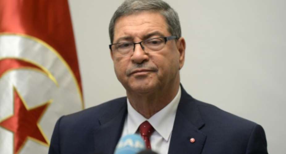 Defeat in a parliamentary vote of confidence on the government of Tunisian PM Habib Essid, pictured on May 10, 2016, would force Essid to stand down after just a year and a half in the job.  By Fadel Senna AFPFile