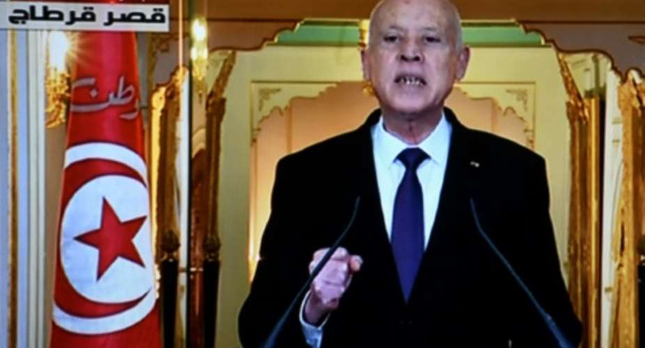 Tunisian President Kais Saied has concentrated all executive powers since July 25 when he sacked the government and froze parliament.  By FETHI BELAID AFPFile