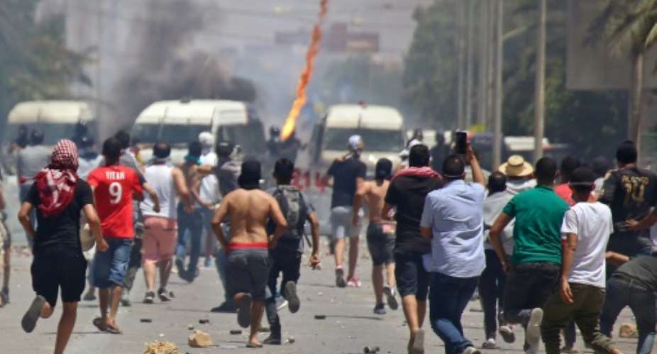 Tunisian protesters clashed with security forces as they demonstrated in the southern city of Tataouine in recent days.  By FATHI NASRI AFPFile