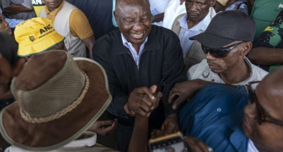 Turnout at voter registration centres was low on the last weekend they are open before South Africa's general election later this year, but President Cyril Ramaphosa still draws crowds in his ANC party's stronghold Soweto.  By EMMANUEL CROSET AFP