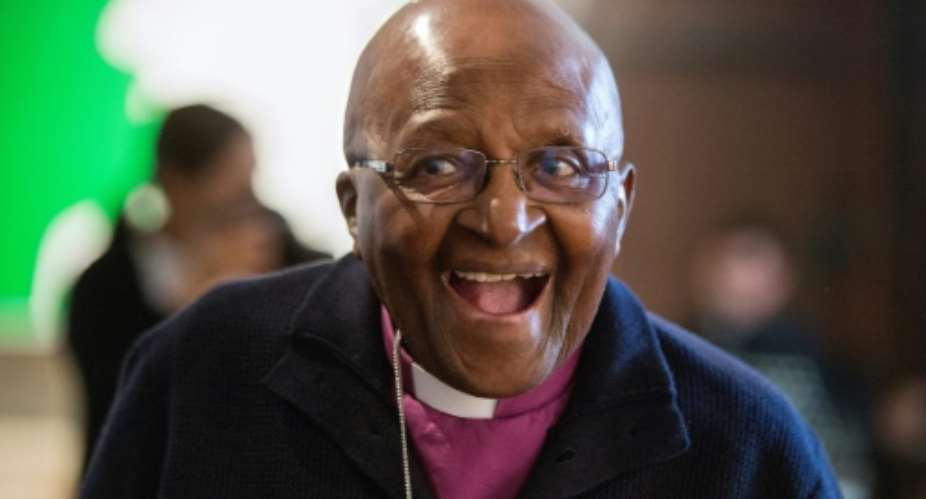 Tutu is rarely seen in public now.  By RODGER BOSCH AFPFile