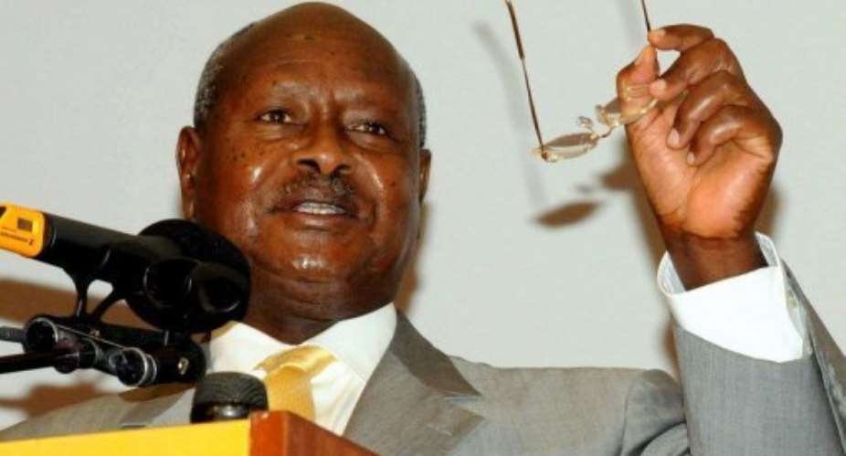 Ugandan President Yoweri Museveni easily won re-election in February.  By Peter Busomoke (AFP/File)