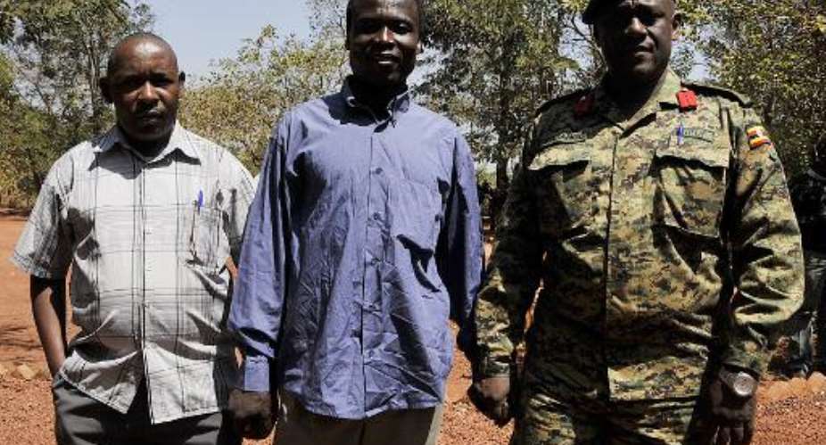A Uganda People's Defense Force UPDF picture shows captured Lord's Resistance Army rebel chief Dominic Ongwen C.  By - Uganda People's Defense ForceAFPFile
