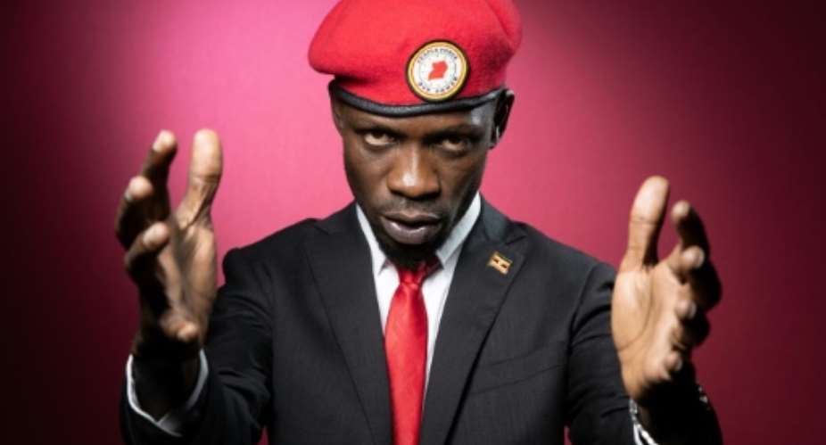 Ugandan pop star turned politician Bobi Wine: 'No foreign interventions can stop the wind of change in the country'.  By JOEL SAGET AFPFile