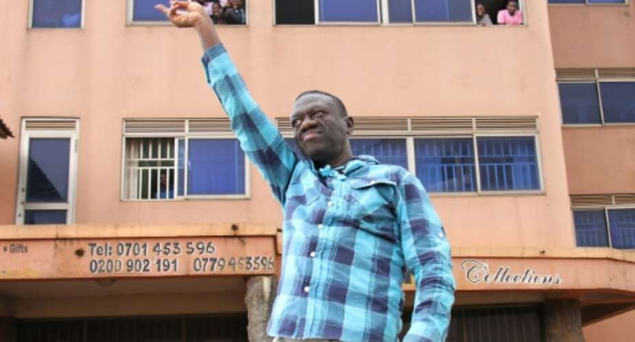 Uganda's main opposition leader Kizza Besigye was arrested last week following the killing of an opposition supporter during a protest in the western city of Rukungiri.  By GAEL GRILHOT AFPFile