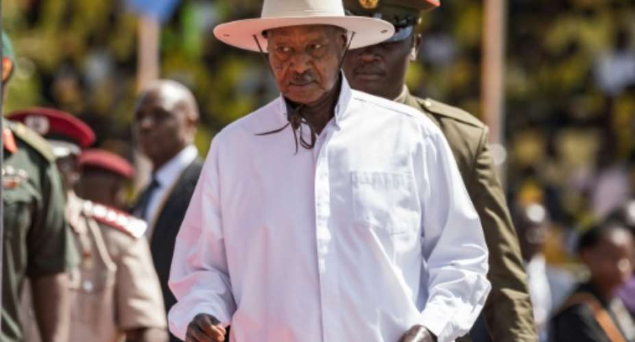 Ugandas President Yoweri Museveni hopes oil exports will be profitable.  By BADRU KATUMBA (AFP)