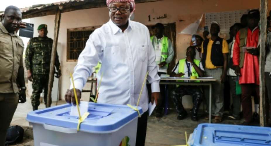 Umaro Sissoco Embalo was ousted in a November coup just days after a presidential vote.  By Patrick MEINHARDT (AFP/File)