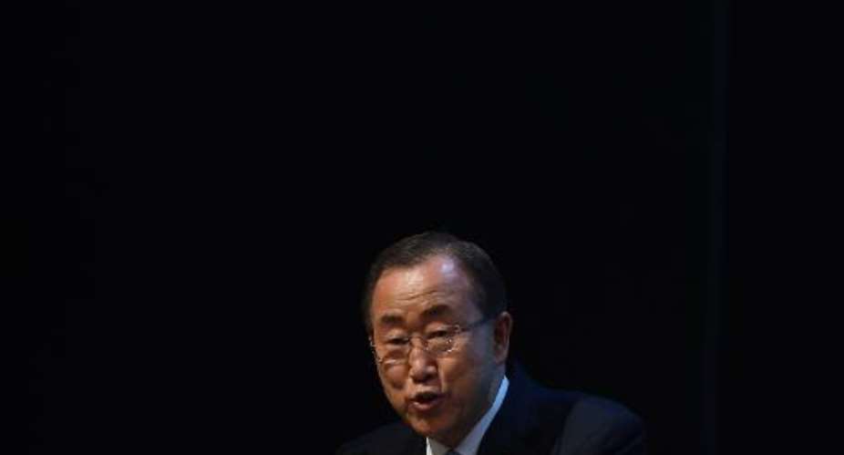 UN Secretary-General Ban Ki-moon, pictured on January 12, 2015 in New Delhi, India, has decided to open an official inquiry on the shooting death of three protesters during demonstrations in northern Mali.  By Sajjad Hussain AFPFile